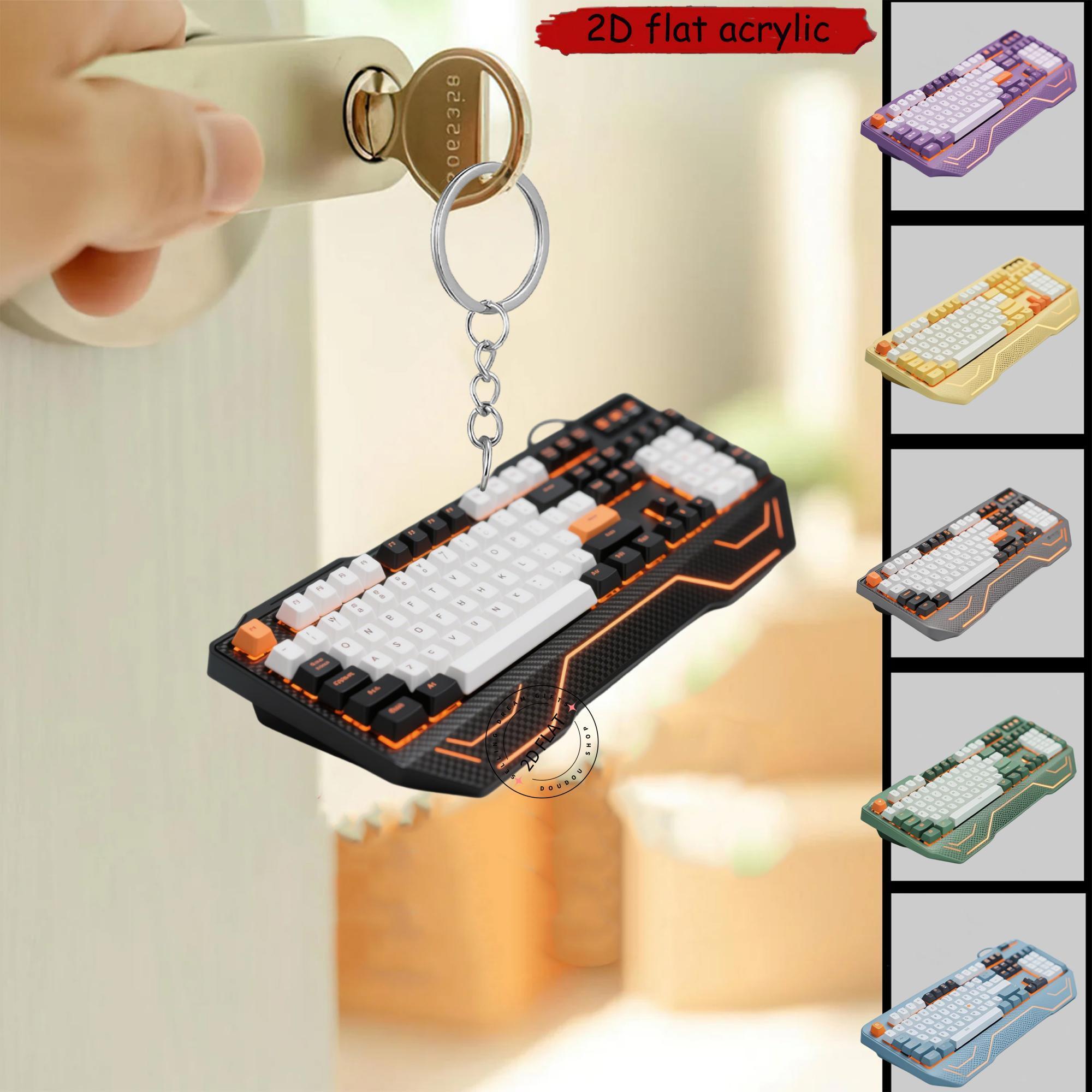 2D Keyboard Acrylic Keychain C - đánh giá và giá Tech Keychain Accessories