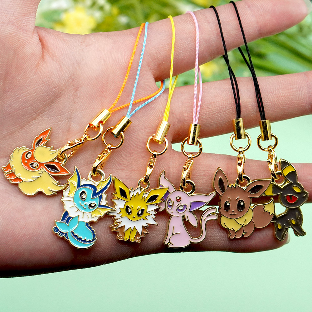 6Pcs Hot Anime Pokemon Eevee P - đánh giá và giá Kawaii Tech Accessories