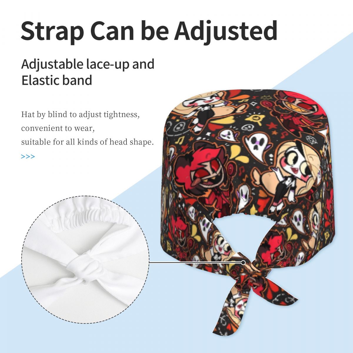 Work Scrub Cap Hazbin Hotels N - đánh giá và giá Kawaii Tech Accessories